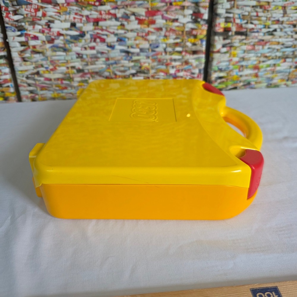 LEGO Yellow Plastic Storage Carrying Case Organizer with Red Latches Handle - Picture 10 of 16